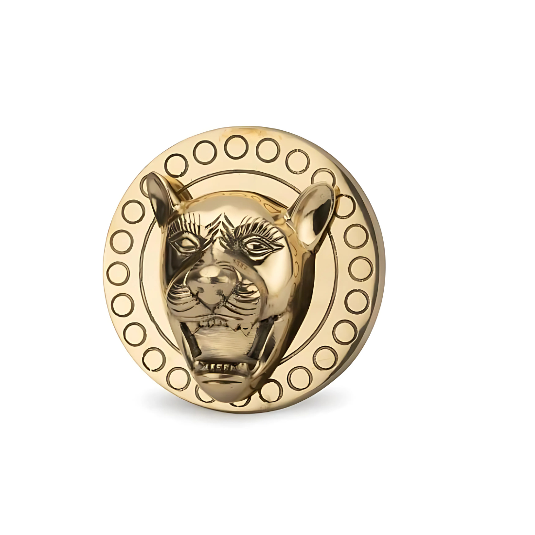 Premium Lion With Talwar 100% Pure Brass Statue Idol Decorative Showpiece for Home, Office and Gifting by Vastu Mandir