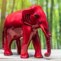 vastu mandir red elephant, Vastu brass elephant, red elephant for table showpiece, elephant for home and office, home decoration and showpiece