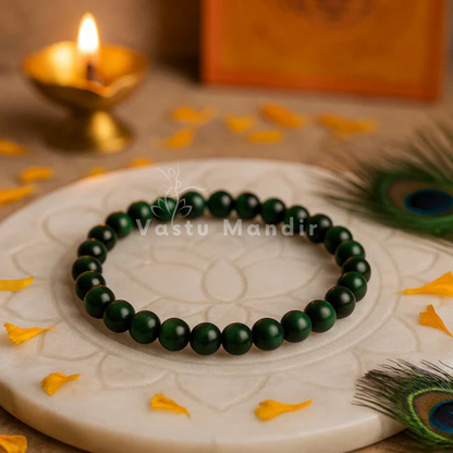 Natural Green Tiger Eye Bracelet — 8mm Beads for Vastu Remedy, Willpower, Focus & Abundance