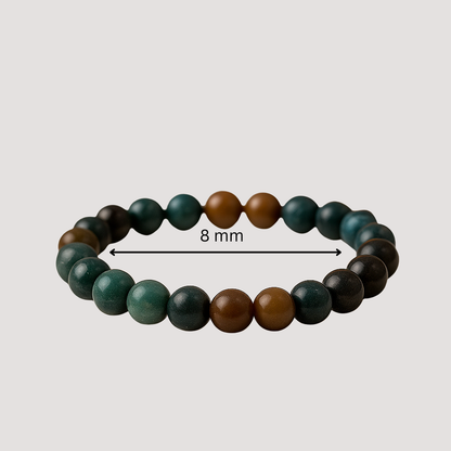 Premium Natural Bloodstone 8mm Bead Bracelet for Vitality & Protection