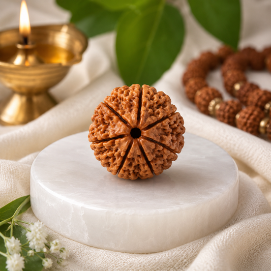 Certified 7 Mukhi Rudraksha – Vastu Remedy for Wealth Attraction & Saturn Remedy | Ideal for North Money Corners