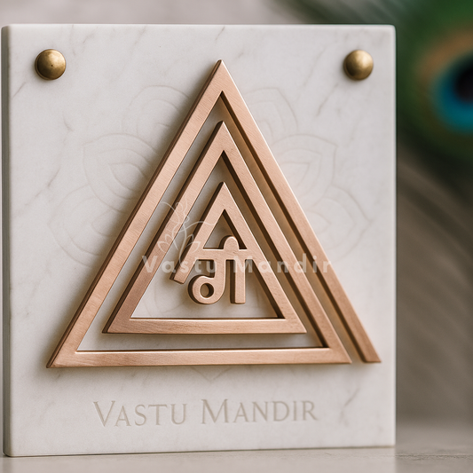 Premium 100% Pure Copper Metal Spiritual Triangle Shaped Helix for South-East Direction for Vastu Positive Energy of Main Door Entrance, Kitchen, Bedroom, Office for Vastu Dosh by Vastu Mandir