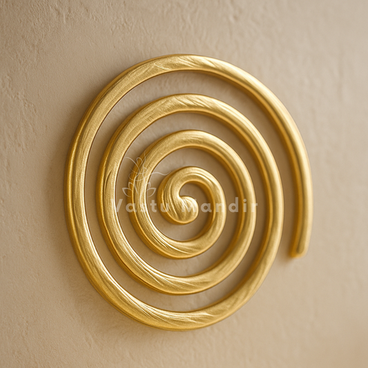 Plain Spiral Brass Helix (4 & 6 Inch) — Vastu Dosh Fix for South Zone, Main Door & Energy Flow | Vastu Mandir