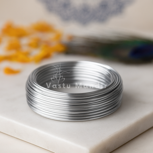Stainless Steel Wire for Vastu Main Entrance & West Remedies (2mm 4mm Diameter) - Corrosion-Resistant Metal Wire for Communication Enhancement, Focus Improvement & Plot Extension Vastu Treatment by Vastu Mandir