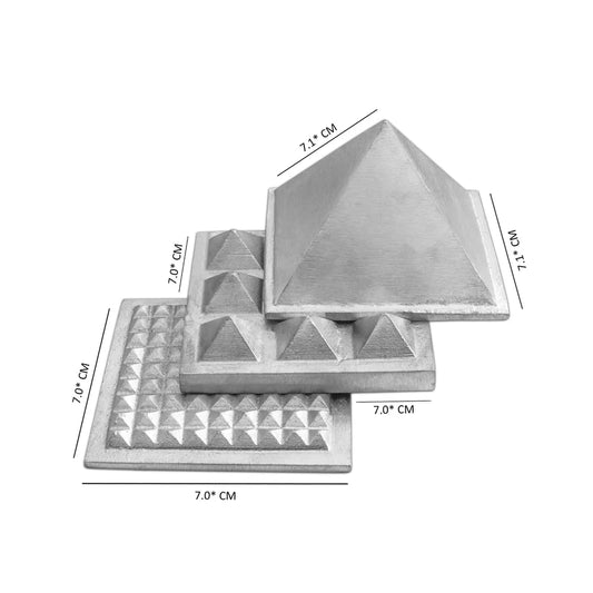 vastu mandir Pyramids, vastu mandir aluminum pyramid, three layer aluminum pyramid for home and office, aluminum pyramid for vastu