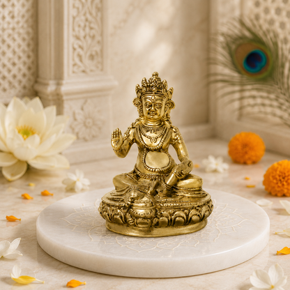 Big Kuber Ji Idol | Brass Statue for Wealth, Prosperity & Financial Stability | 19 x 12 cm | 1.990 kg