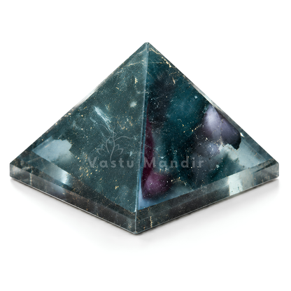 Black Tourmaline Orgone Pyramid | Vastu Remedy for Protection, Grounding & EMF Shielding | 1 Inch | 20 g