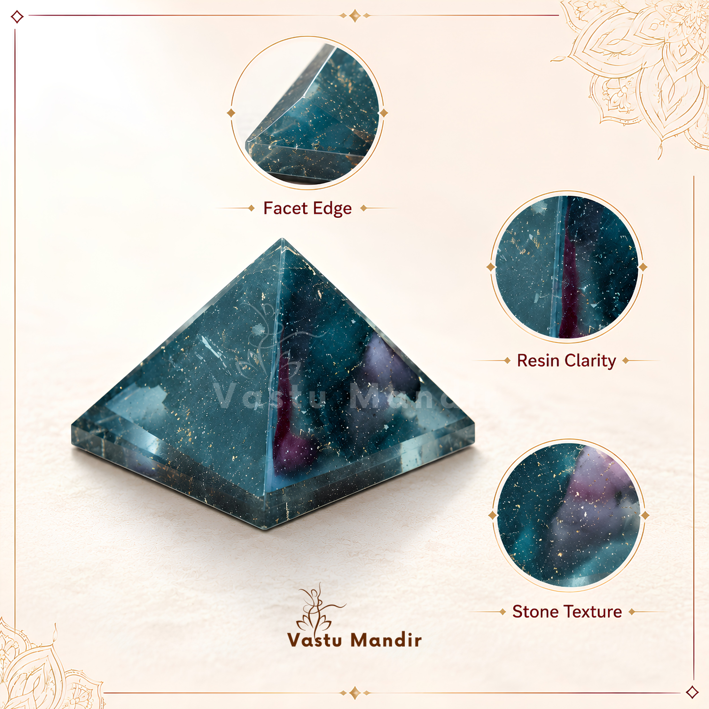 Black Tourmaline Orgone Pyramid | Vastu Remedy for Protection, Grounding & EMF Shielding | 1 Inch | 20 g