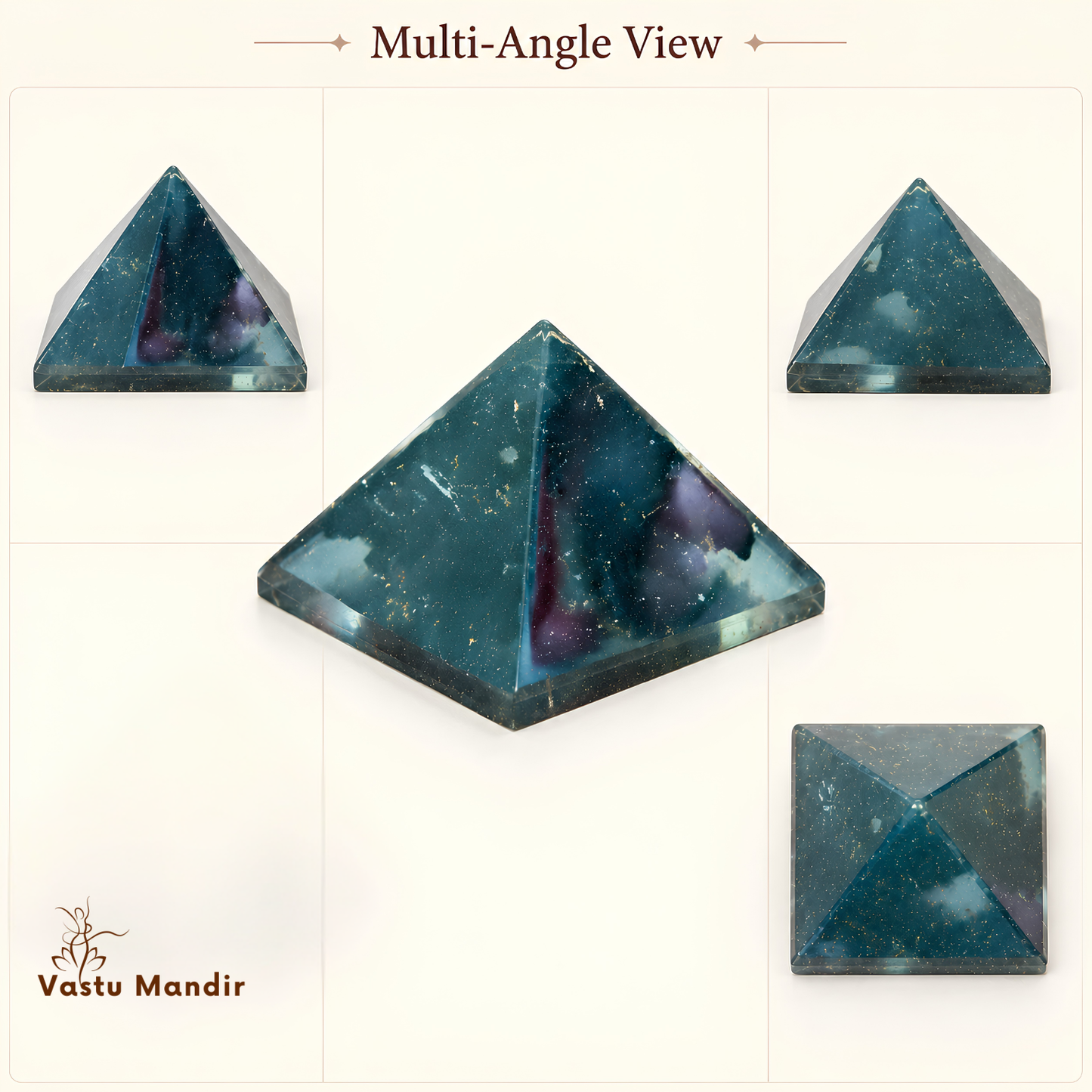 Black Tourmaline Orgone Pyramid | Vastu Remedy for Protection, Grounding & EMF Shielding | 1 Inch | 20 g