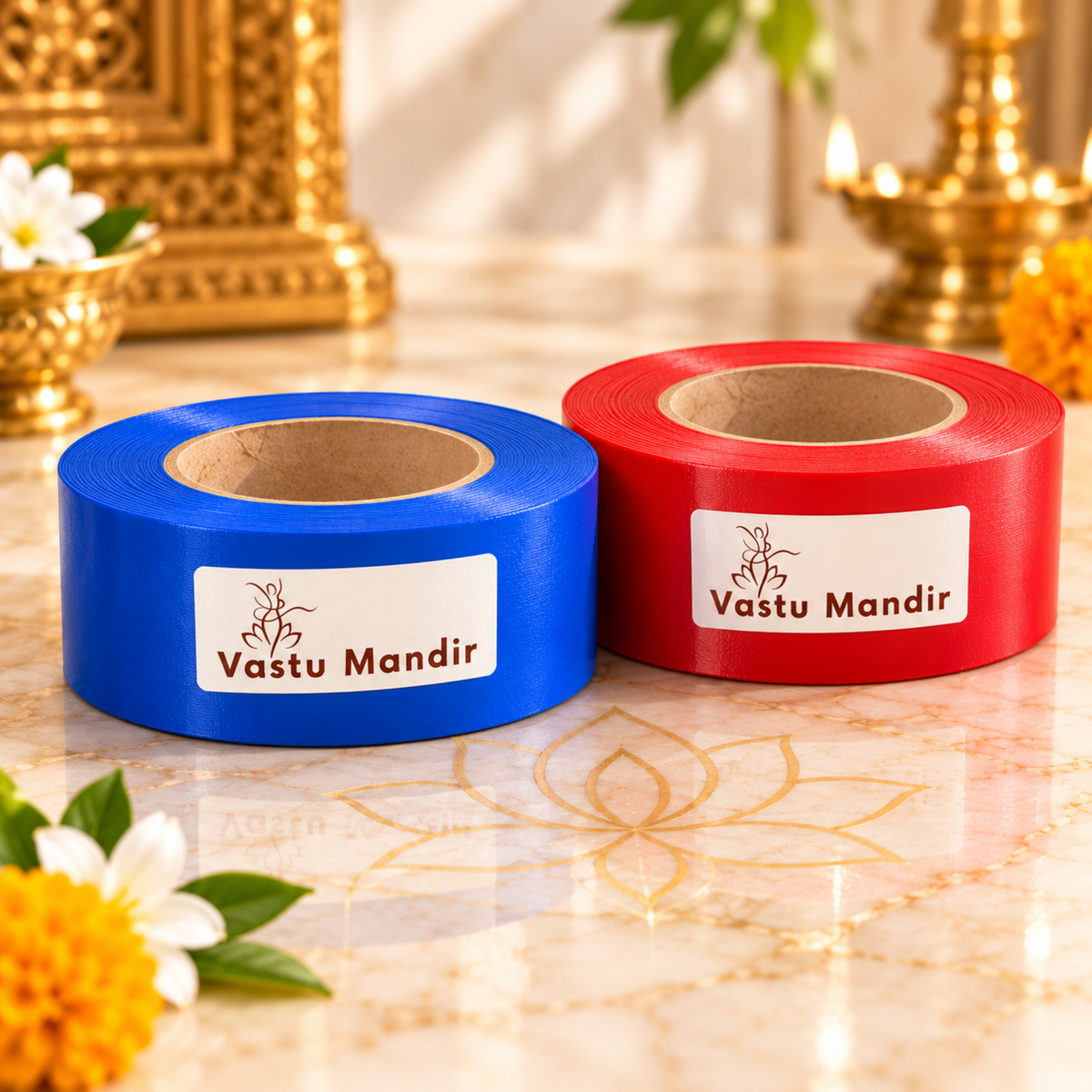 Vastu Waterproof Multicolor Tape – Vastu Remedy for Entrance & Toilet Defects | Ideal for Quick Zone Corrections | 1-4 Inch Wide Options | 16 Meter | 2 Rolls