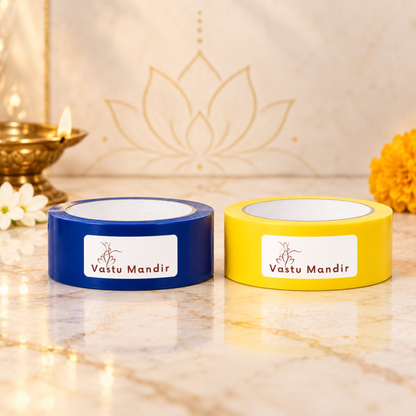 Vastu Waterproof Multicolor Tape – Vastu Remedy for Entrance & Toilet Defects | Ideal for Quick Zone Corrections | 1-4 Inch Wide Options | 16 Meter | 2 Rolls