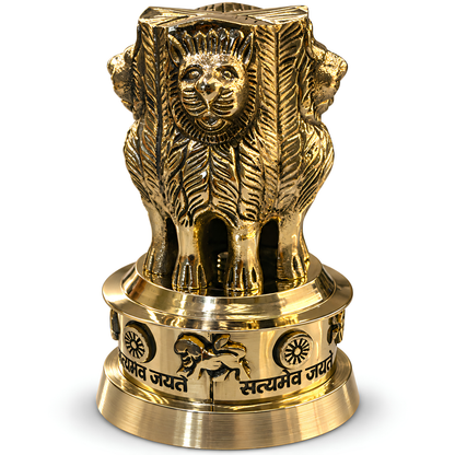 Brass Ashoka Stambh Idol Vastu Remedy for Authority, Recognition and Government Support for Home, Office Desk and Institutional Spaces | 3 - 7 inch |