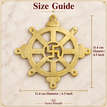 Brass Chakra Satiya Helix – Vastu Remedy for West Direction Correction | Energy Balance Support | 4.5 Inch