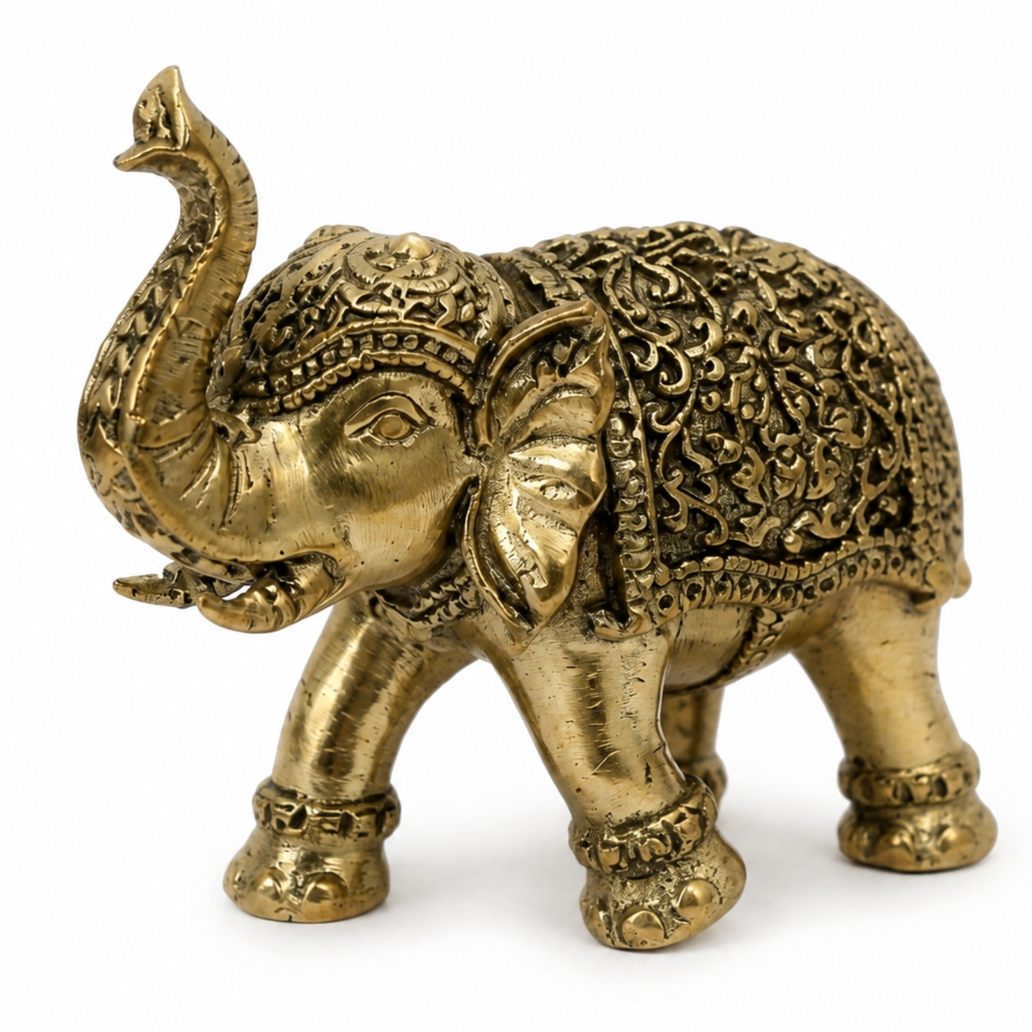 Royal Elephant Brass Figurine | Vastu Remedy for Strength, Stability & Good Fortune | 2 Inch | 60 g