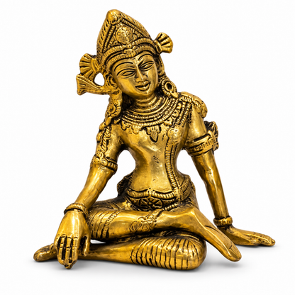 Brass Indra Dev Idol Vastu Remedy for Authority, Courage and Divine Protection for Home and Office Placement | 15 x 8 x 14.3 cm | 1.20 kg