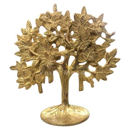 Brass Kalpavriksha tree alternate full-length view against a light background