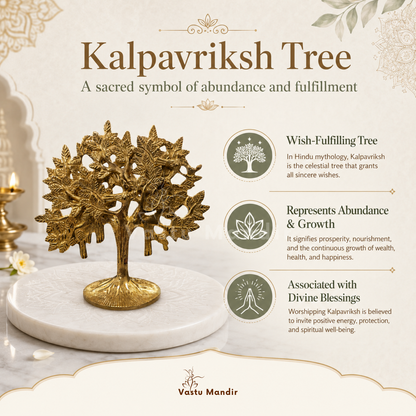 Brass Kalpavriksha tree close-up of the lower branches and trunk
