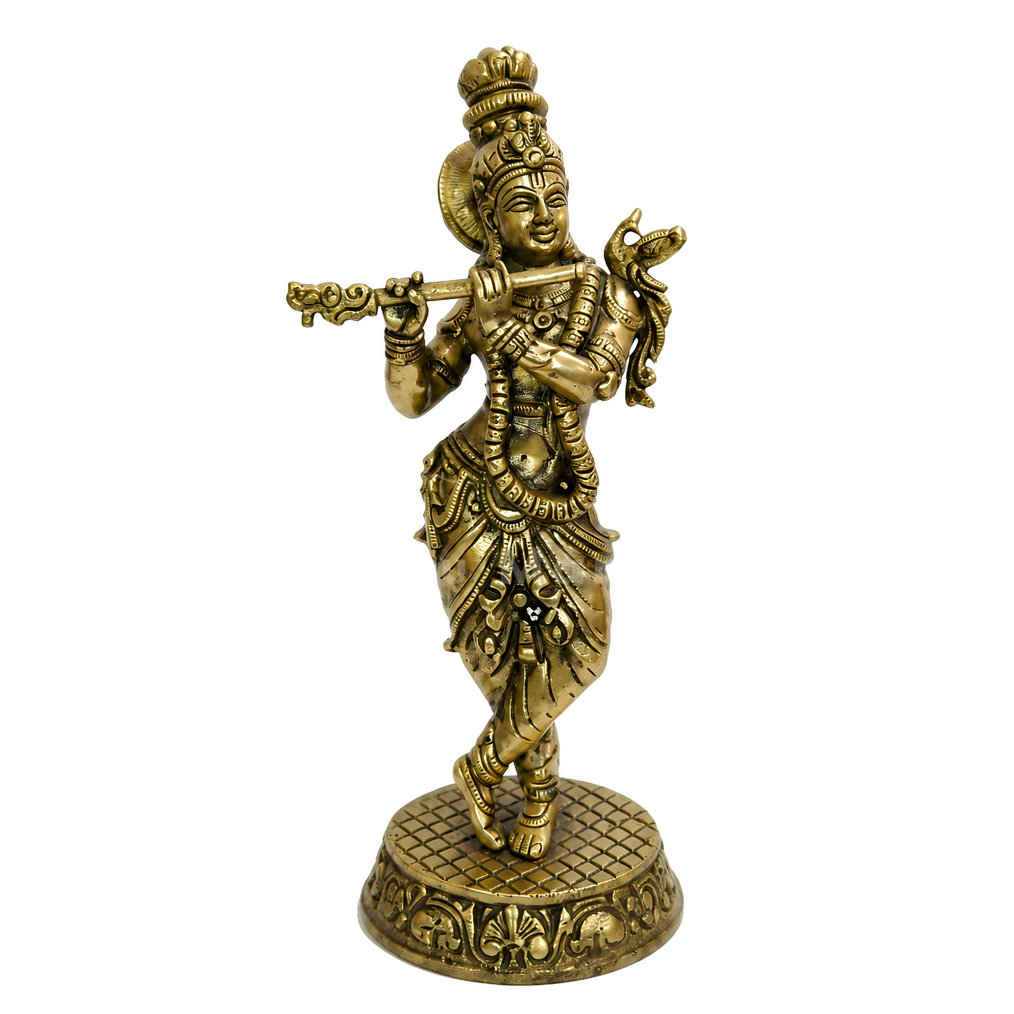 Brass Lord Krishna Idol Vastu Remedy| Vedic Vastu Sculpture for Joy, Harmony & Divine Attraction | 5.5 Inch | 230 g
