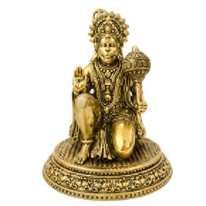 Hanuman Ji Brass Idol | Vastu Remedy for Strength, Protection & Devotion | 3–4 Inch | 140–210 g