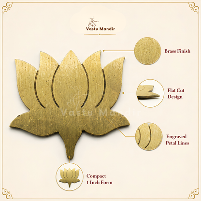 Close-up of the brass lotus highlighting its petal texture
