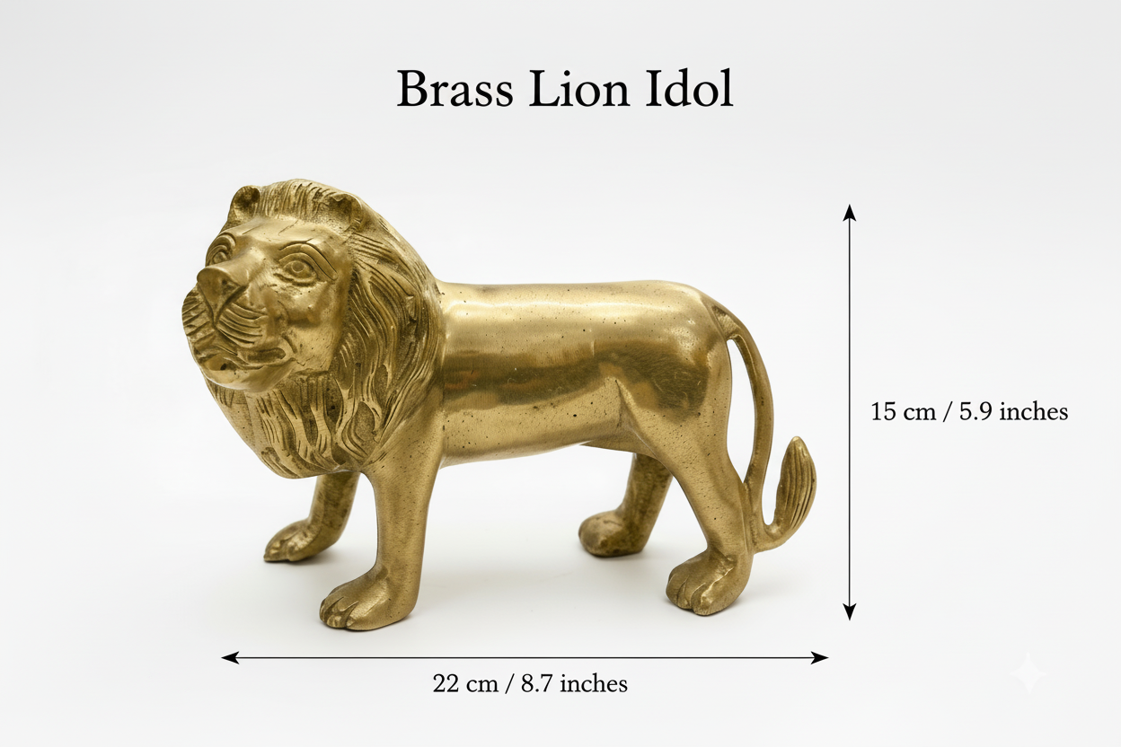 Brass Lion Idol (Big)