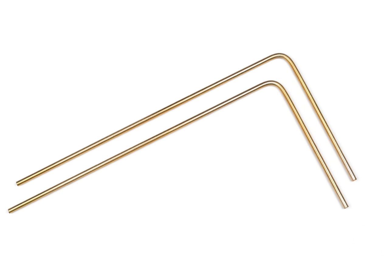Brass Plain Dowsing Rod Pair on a white background