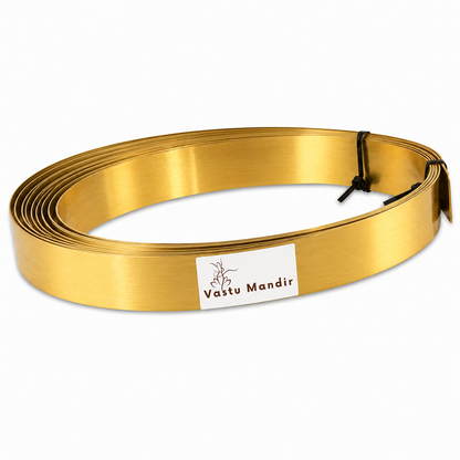 Brass Strips with 'Vastu Mandir' label on a white background