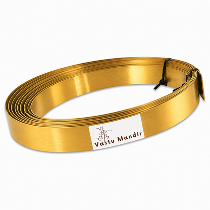 Brass Strips with 'Vastu Mandir' label on a white background
