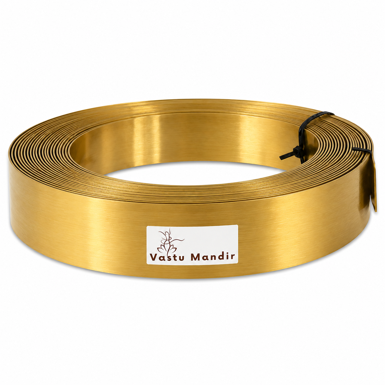 Brass Strips with Vastu Mandir label on a white background