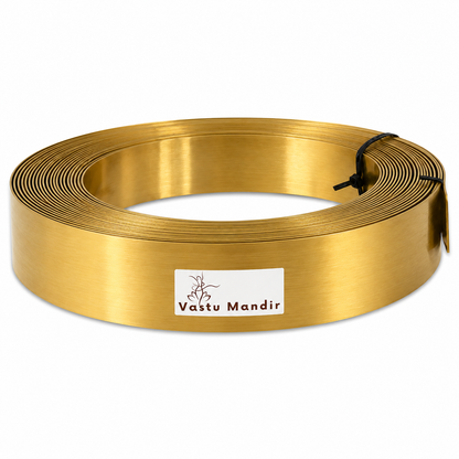 Brass Strips with Vastu Mandir label on a white background
