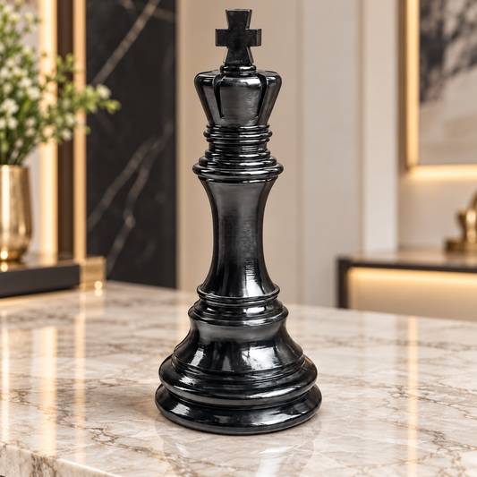 Commanding King Resin Sculpture Vastu Remedy for Leadership Authority, Strategic Thinking and Professional Success for Office Desk and Boardroom Decor | 12 x 41 cm | 1 kg