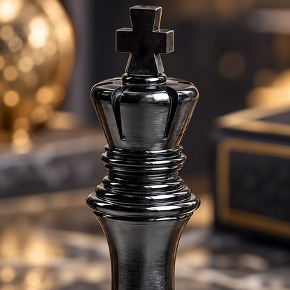 Commanding King Resin Sculpture Vastu Remedy for Leadership Authority, Strategic Thinking and Professional Success for Office Desk and Boardroom Decor | 12 x 41 cm | 1 kg