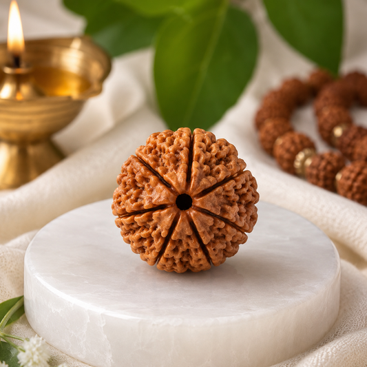 Certified 7 Mukhi Rudraksha – Vastu Remedy for Wealth Attraction & Saturn Remedy | Ideal for North Money Corners