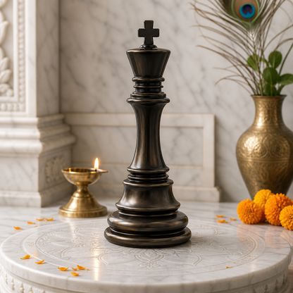 Commanding King Resin Sculpture Vastu Remedy for Leadership Authority, Strategic Thinking and Professional Success for Office Desk and Boardroom Decor | 12 x 41 cm | 1 kg