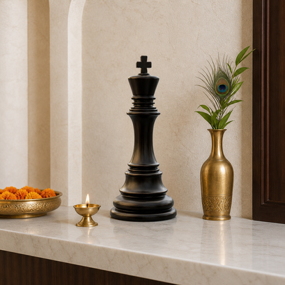 Commanding King Resin Sculpture Vastu Remedy for Leadership Authority, Strategic Thinking and Professional Success for Office Desk and Boardroom Decor | 12 x 41 cm | 1 kg