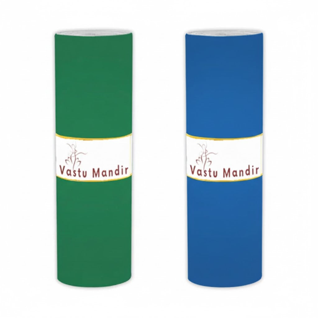 Two tapes, one green and one blue, with 'Vastu Mandir' branding on a white background.