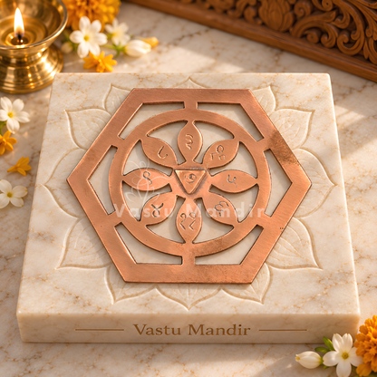 Copper Bhoum Yantra – Vastu Remedy for South & South-West Prosperity Support | Stability & Financial Growth | 6 Inch