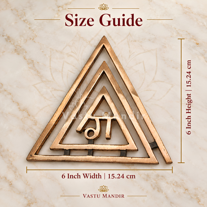 Copper Triangle Ga (ग) Helix | Vastu Remedy for South-East Fire Zone Balance, Cash Flow & Kitchen Defects | 4–6 Inch