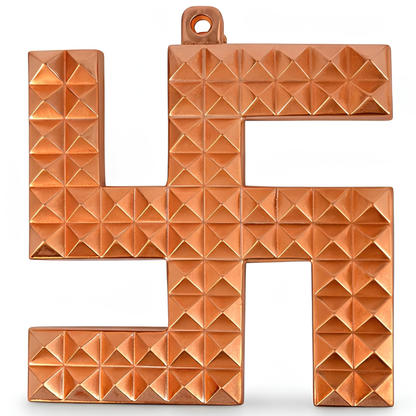 Copper Pyramid Swastik – Vastu Remedy for Dosh Nivaran | Positive Energy Flow | Main Entrance Correction | 3, 4 and 6 Inch