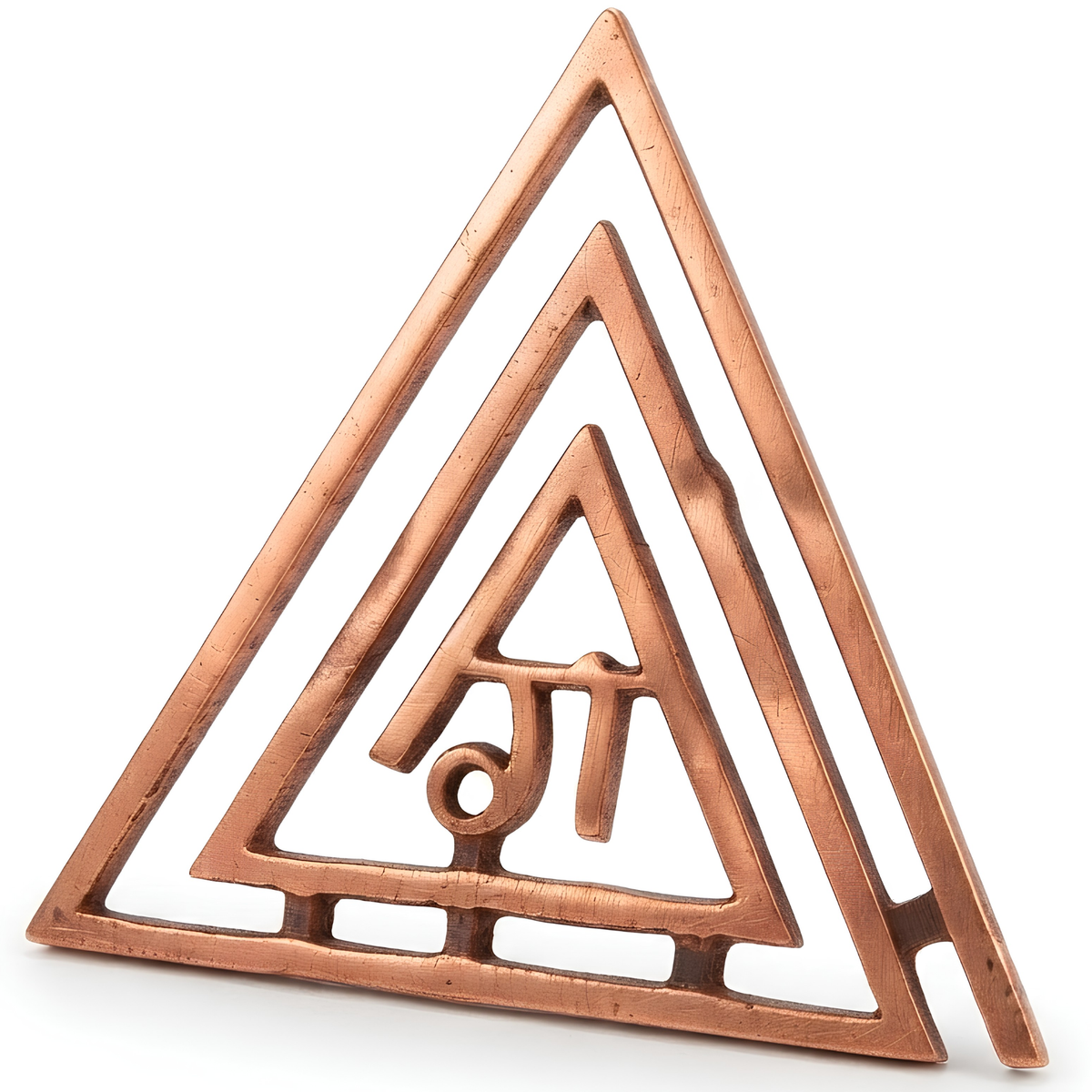 Copper Triangle Ga (ग) Helix | Vastu Remedy for South-East Fire Zone Balance, Cash Flow & Kitchen Defects | 4–6 Inch
