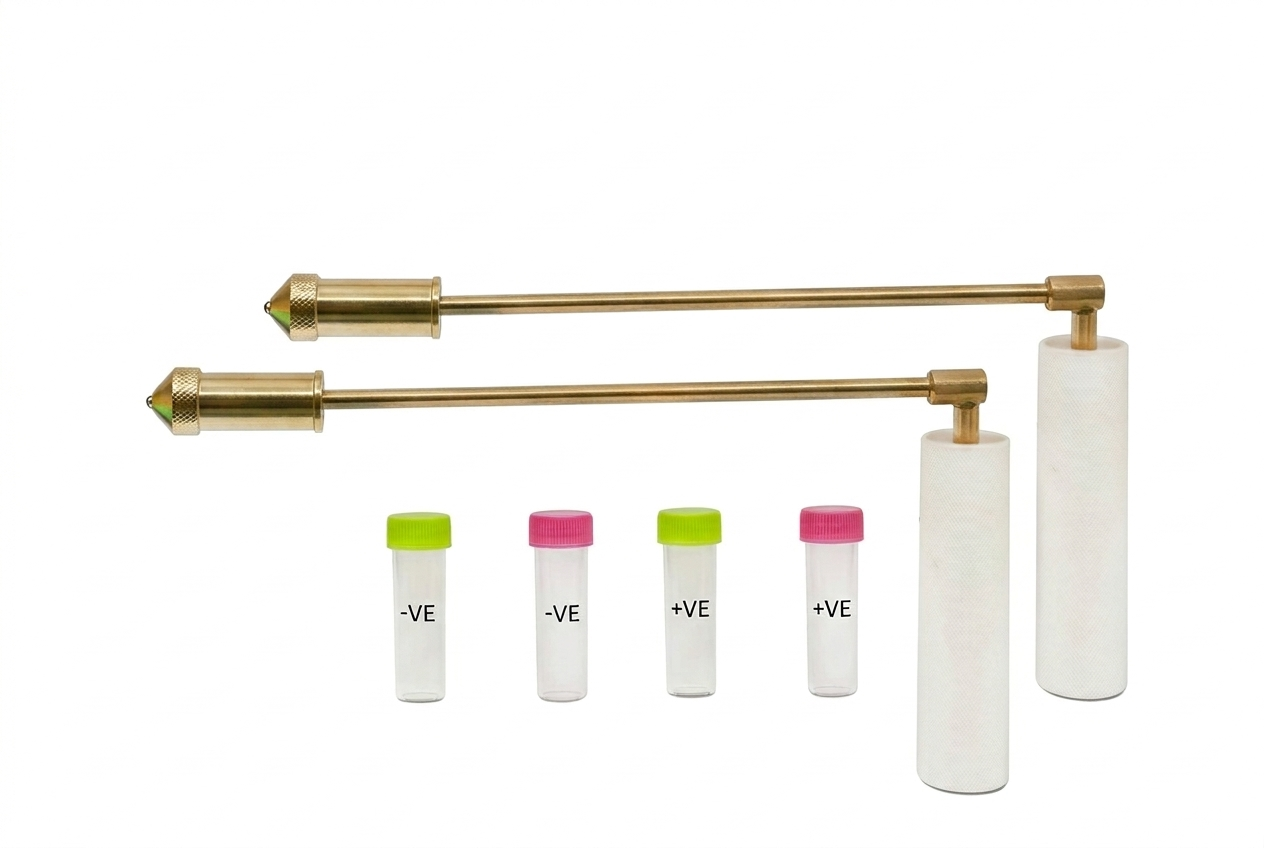 Brass Dowsing Rod Pair on a white background