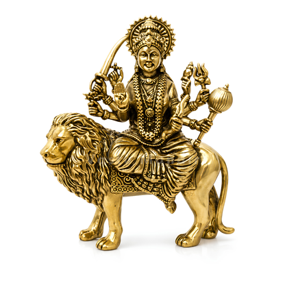 Durga Mata Ji Brass Idol | Vastu Remedy for Protection, Courage & Victory | 4–5 Inch | 200–370 g