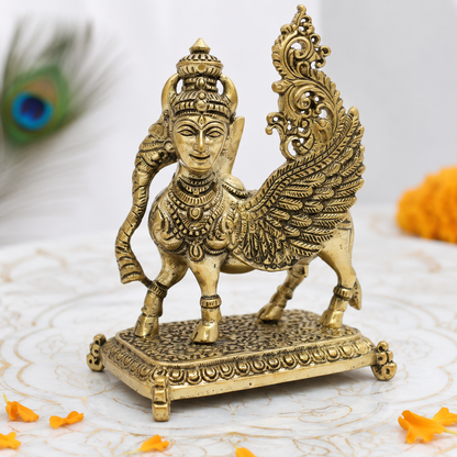 Flying Kamdhenu Cow Idol | Vastu Remedy for Prosperity, Abundance & Harmony | 2 Sizes
