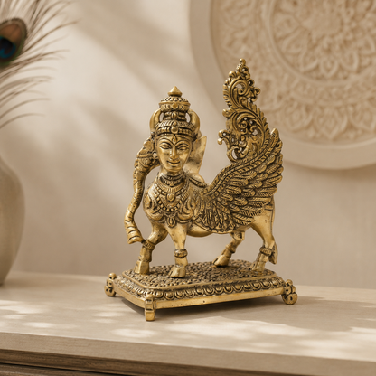 Flying Kamdhenu Cow Idol | Vastu Remedy for Prosperity, Abundance & Harmony | 2 Sizes