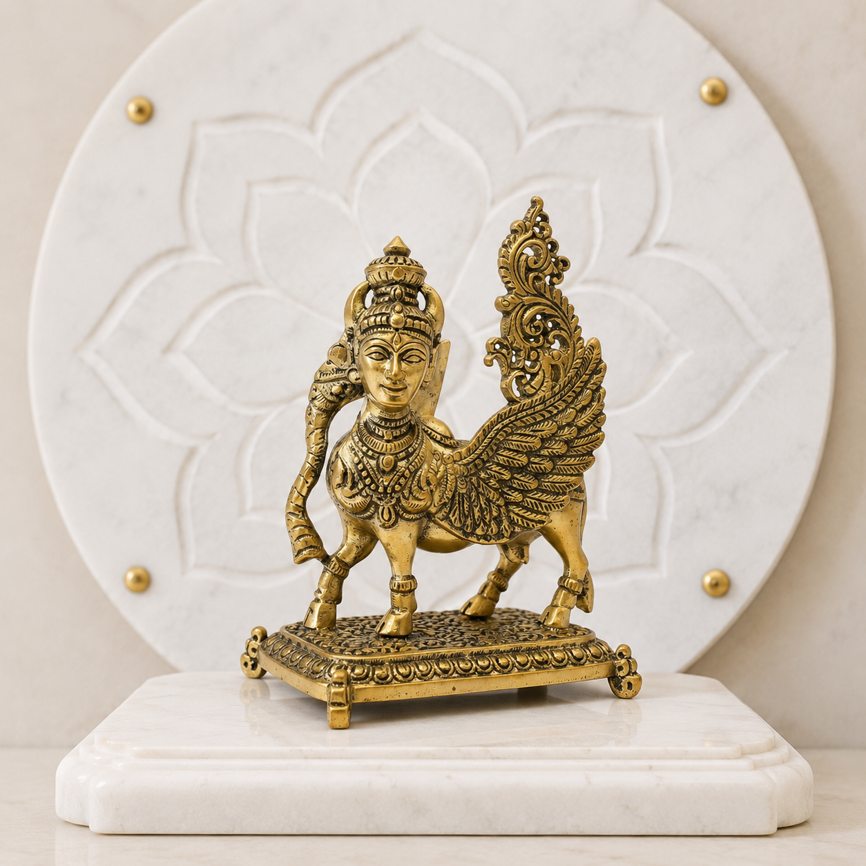 Flying Kamdhenu Cow Idol | Vastu Remedy for Prosperity, Abundance & Harmony | 2 Sizes