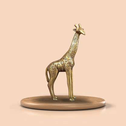 vastu mandir giraffe, vastu brass idol, brass items, premium giraffe statue in brass metal idol for vastu, home decor, table showpiece, 100% PURE METAL VASTU AND HOME DECOR ITEMS