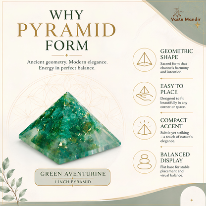 Green Aventurine Orgone Pyramid, orgonite – alternate product view with the full pyramid visible