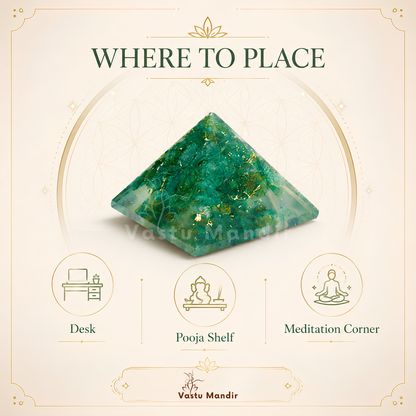 Green Aventurine Orgone Pyramid, orgonite – additional gallery view number 14
