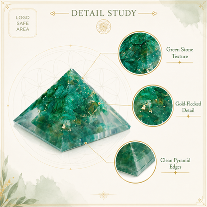 Green Aventurine Orgone Pyramid | Vastu Remedy for Business Growth, Wealth Attraction & EMF Protection | 1 Inch | 20 g