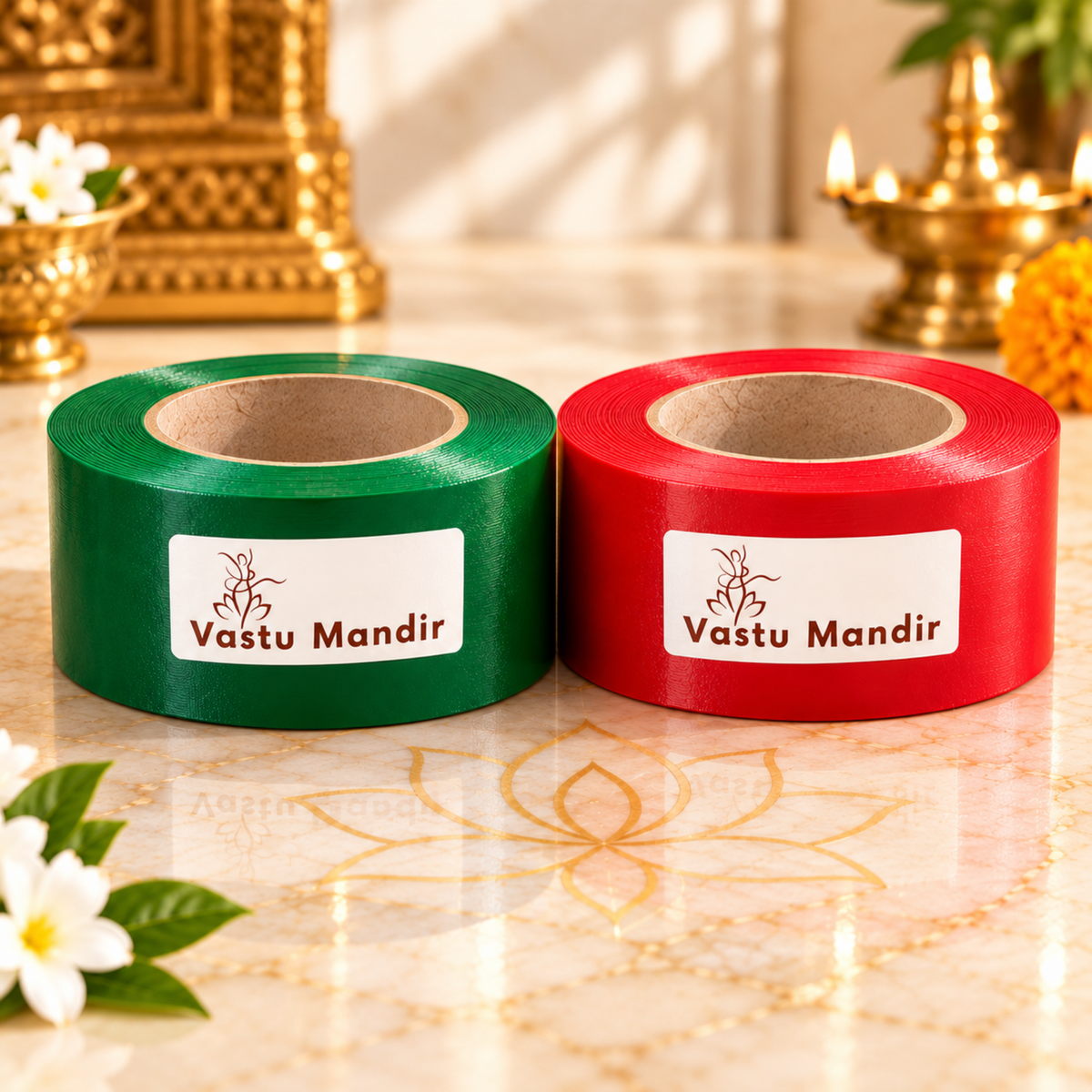 Vastu Waterproof Multicolor Tape – Vastu Remedy for Entrance & Toilet Defects | Ideal for Quick Zone Corrections | 1-4 Inch Wide Options | 16 Meter | 2 Rolls